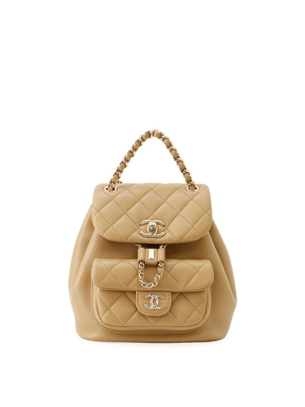 Chanel Backpack Quilted CC Logo Lambskin